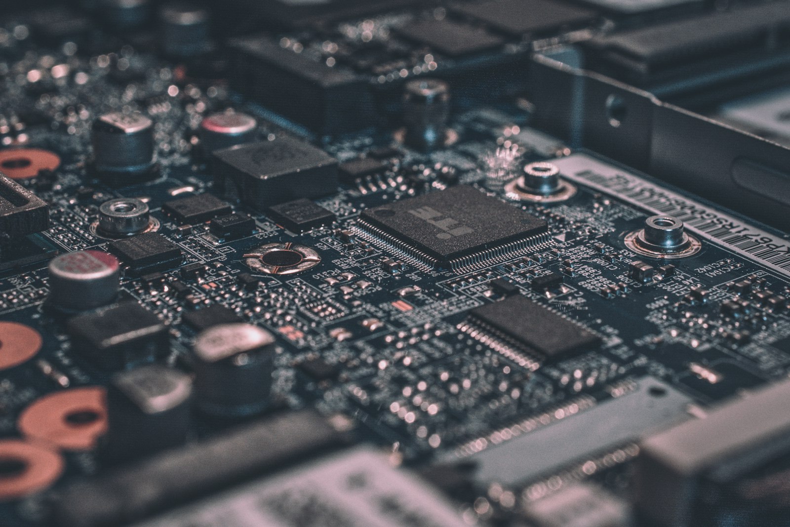 Abstract tech circuitry — tracking infrastructure metaphor